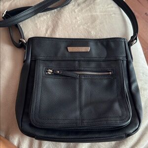 KIM ROGERS Black Leather Handbag